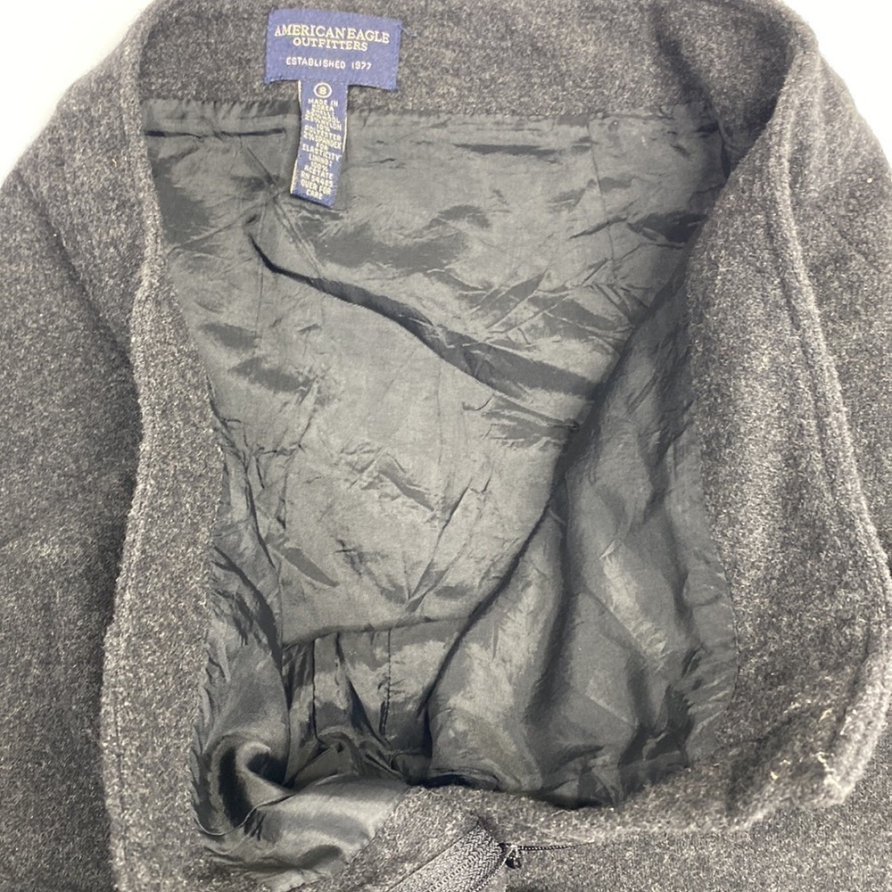 Vintage American Eagle Black Wool Blend Pencil Skirt Korea Size 8 - Picture 8 of 9